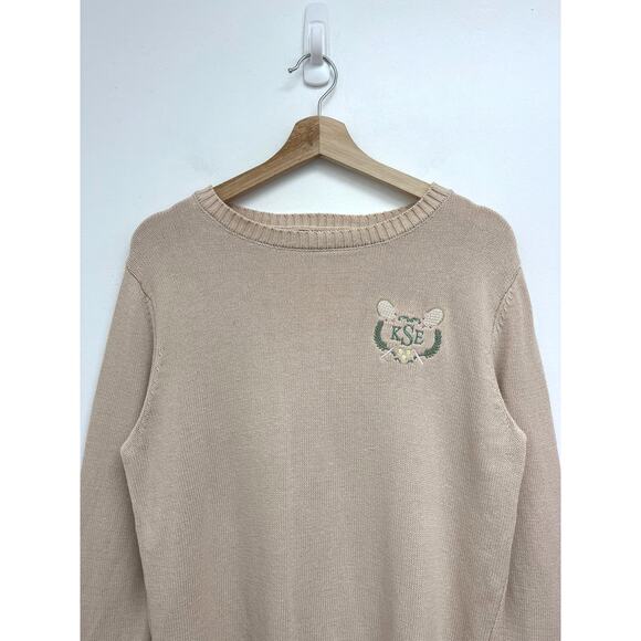 Kiel James Patrick Newport Tennis Club Embroidered Monogram Preppy Sweater - Med - Picture 3 of 10